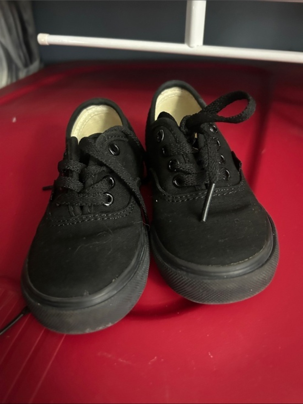 Vans Kids Black Canvas Lace-Up Sneakers
